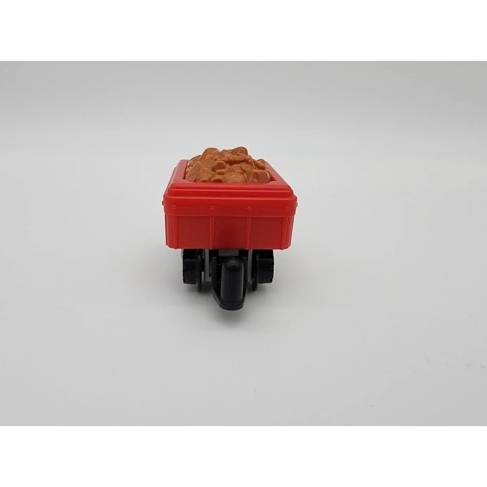 Fisher Price GeoTrax Red Black Steam Train Push Engine With Cargo Cars 3pc Set